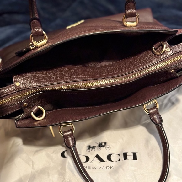 COACH F40862 Drew Satchel Handbag (Oxblood) - NWOT - Picture 4 of 11